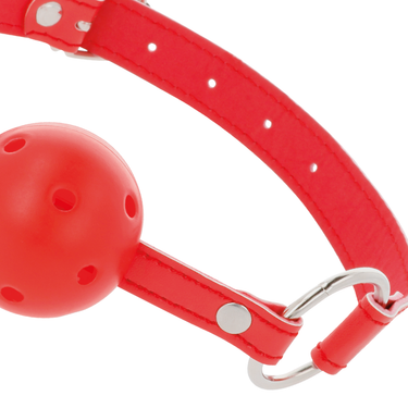 Bavaglio in Pelle Regolabile con Cuciture Eleganti per Giochi BDSM